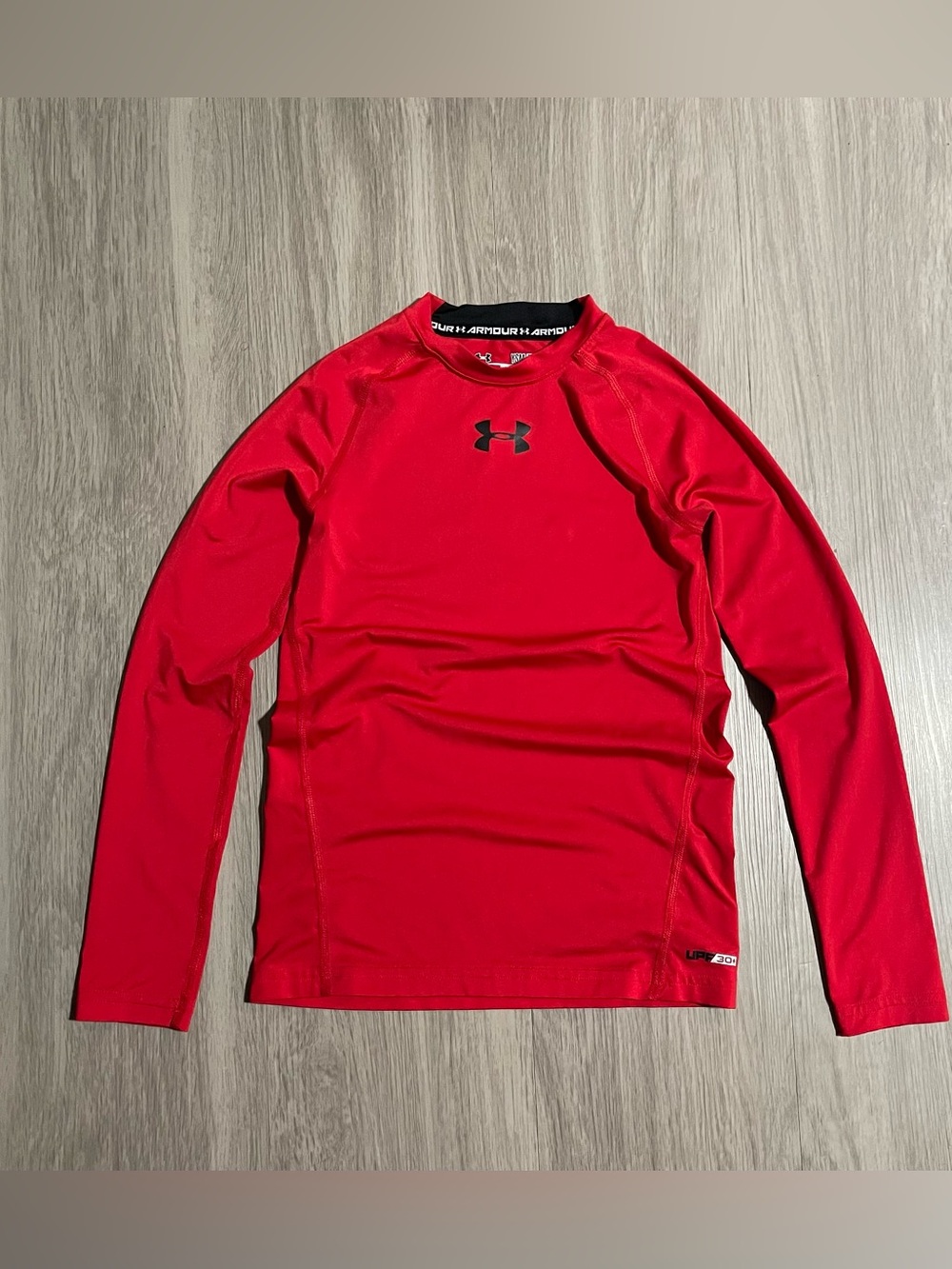 Under Armour Boy’s Red Long-Sleeve Compression Shirt